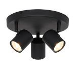 D'Lite Ceiling Light Trop Metal Sandy Black | Suitable For 3x GU10