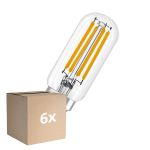 Multipack 6x Osram LED Special E14 Tubular Bulb T26 Filament Clear 4.8W 470lm - 827 Extra Warm White | Dimmable - Replaces 40W