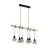 Eglo Pendant Townshend 5 Steel Wood Black | IP20 - Suitable for 6x E27 