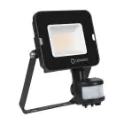 Ledvance LED Floodlight Compact Black 20W 1800lm 100D - 830 Warm White | IP65 - Symmetrical - Motion and Light Sensor