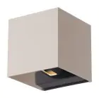 D'Lite Wall Light Nova Aluminium Beige Up & Down 4.9W 480lm - 830 Warm White | IP54 - Adjustable Beam Angle